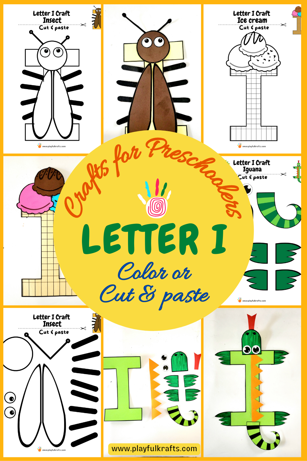 letter-i-craft-for-preschoolers-iguana-insect-ice-cream